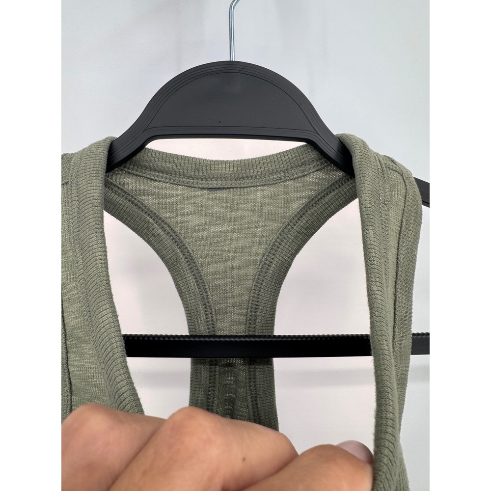 Vuori Sunrise High Neck Tank Women XS Green Racerback VW1012 Ribbed Activewear - Picture 4 of 7